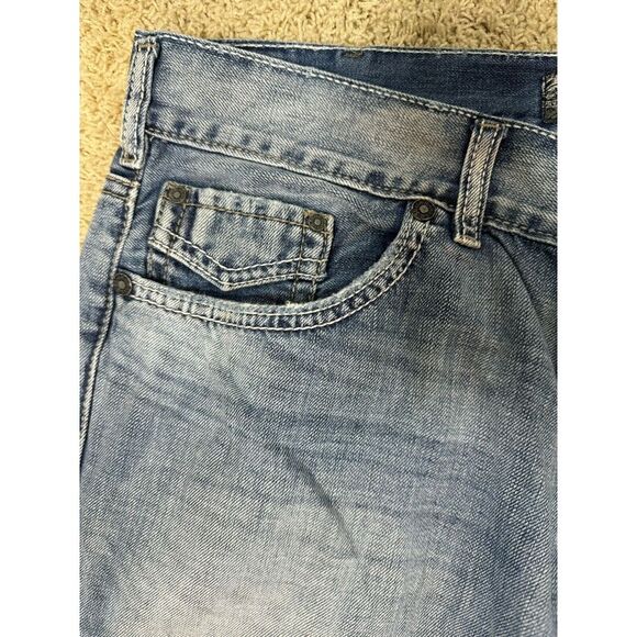 Silver Men's Jeans 38x32 Denim Zac Relaxed Fit Straight Leg Medium‎ Wash Pockets - Picture 3 of 11